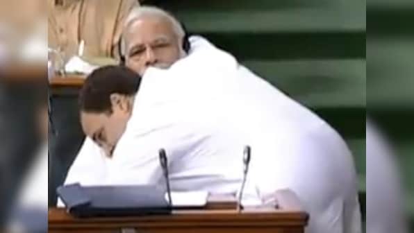 No-confidence motion in Parliament: Rahul Gandhi's 'bhukamps' and Richter Scale-breaking hug with Narendra Modi