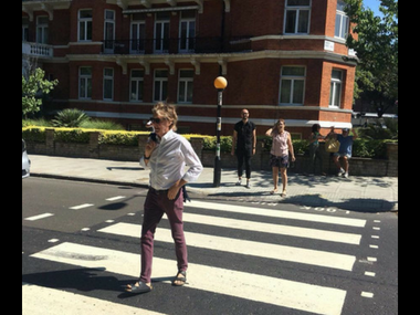 Paul McCartney recreates Abbey Road album cover ahead of its 49th anniversary Paul McCartney recreates Abbey Road album cover ahead of its 49th anniversary
