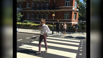 Paul McCartney recreates Abbey Road album cover ahead of its 49th anniversary