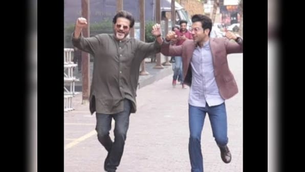 Rajkummar Rao replicates Anil Kapoor's signature step from Ram Lakhan during Fanney Khan promotions