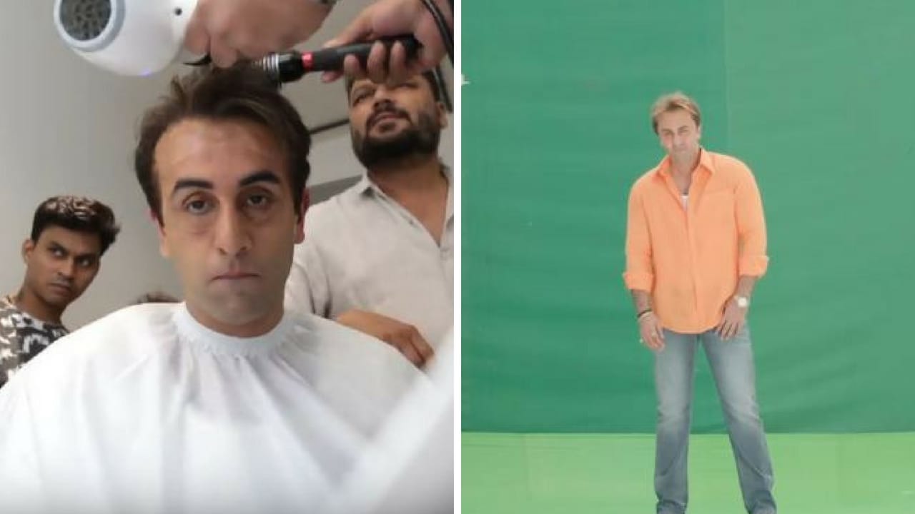 Ranbir Kapoor in the Munna Bhai look test. YouTube screengrab
