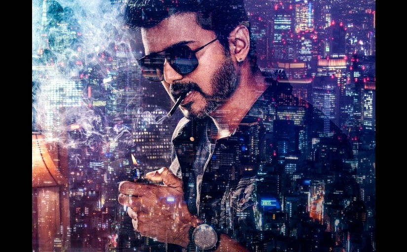 Vijay in the Sarkar poster