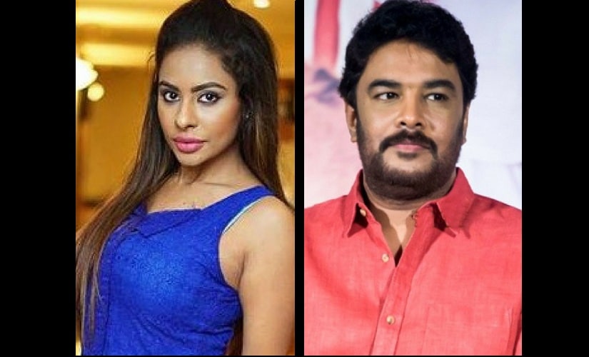 Sri Reddy (L) and Sundar C (R). Image from Twitter