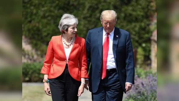 Donald Trump hails US and Britain ties as 'very very strong'; Theresa May says will discuss 'real opportunities' on trade deal