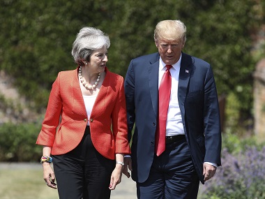Donald Trump hails US and Britain ties as 'very very strong'; Theresa May says will discuss 'real opportunities' on trade deal Donald Trump hails US and Britain ties as 'very very strong'; Theresa May says will discuss 'real opportunities' on trade deal