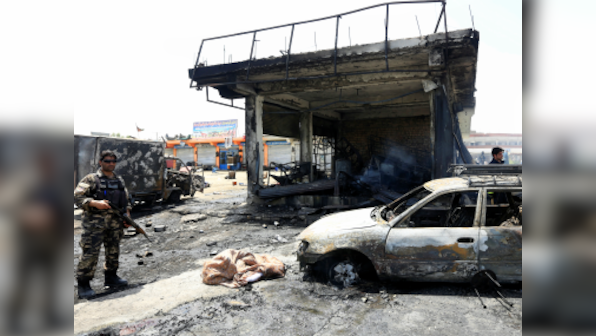 Suicide attack near Afghan security forces vehicle in Jalalabad kills 10, sets nearby petrol station aflame