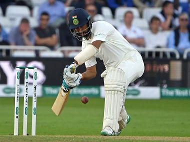 Cheteshwar Pujara played a resilient knock of 72 runs that came off 208 balls on Day 3. AFP