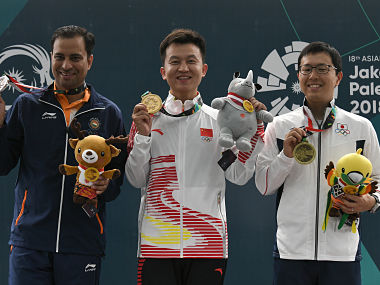 Asian Games 2018: Sanjeev Rajput bags silver medal in men's 50m Rifle 3 Positions; India's medal tally rises to 8 Asian Games 2018: Sanjeev Rajput bags silver medal in men's 50m Rifle 3 Positions; India's medal tally rises to 8