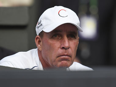 Ivan Lendl, coach of Britain's Andy Murray, watches the action on Centre Court as Murray prepares to play against Italy's Fabio Fognini during their men's singles third round match on the fifth day of the 2017 Wimbledon Championships at The All England Lawn Tennis Club in Wimbledon, southwest London, on July 7, 2017. / AFP PHOTO / Glyn KIRK / RESTRICTED TO EDITORIAL USE