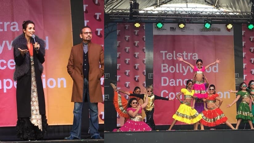 Malaika Arora Khan and Avtar Panesar judging Bollywood dance competition