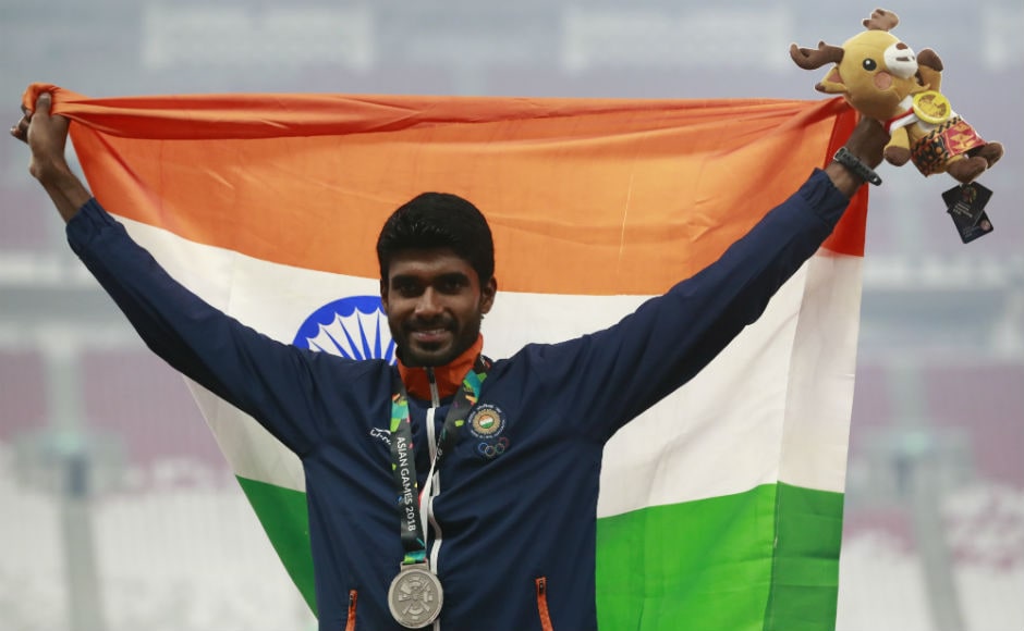 Another Indian in the men's 800m final, Jinson Johnson, held his own and claimed the silver medal. He was the quickest in the qualifications. It was one-two finish for India in the event. AP Another Indian in the men's 800m final, Jinson Johnson, held his own and claimed the silver medal. He was the quickest in the qualifications. It was one-two finish for India in the event. AP