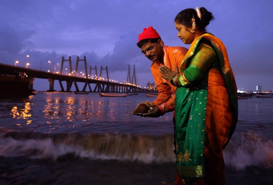 This offering is made by the fishing community to appease the sea god, for Narali Purnima also marks the start of the new fishing season. Firstpost/Sachin Gokhale This offering is made by the fishing community to appease the sea god, for Narali Purnima also marks the start of the new fishing season. Firstpost/Sachin Gokhale