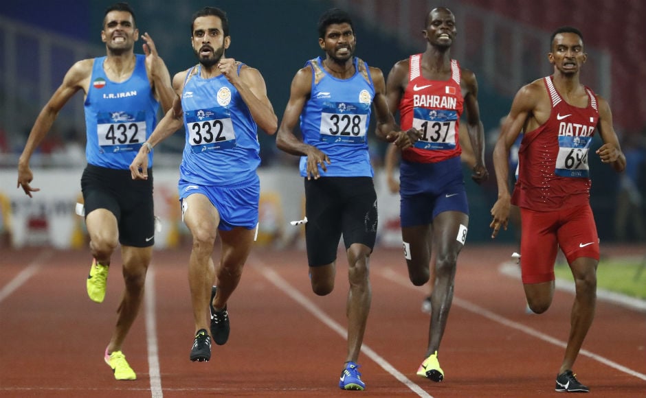 Till the final 90 metres, Manjit was trailing behind at the fourth spot, but then he picked up pace and ran his best to finish the race with a timing of 1:46:15. AP Till the final 90 metres, Manjit was trailing behind at the fourth spot, but then he picked up pace and ran his best to finish the race with a timing of 1:46:15. AP