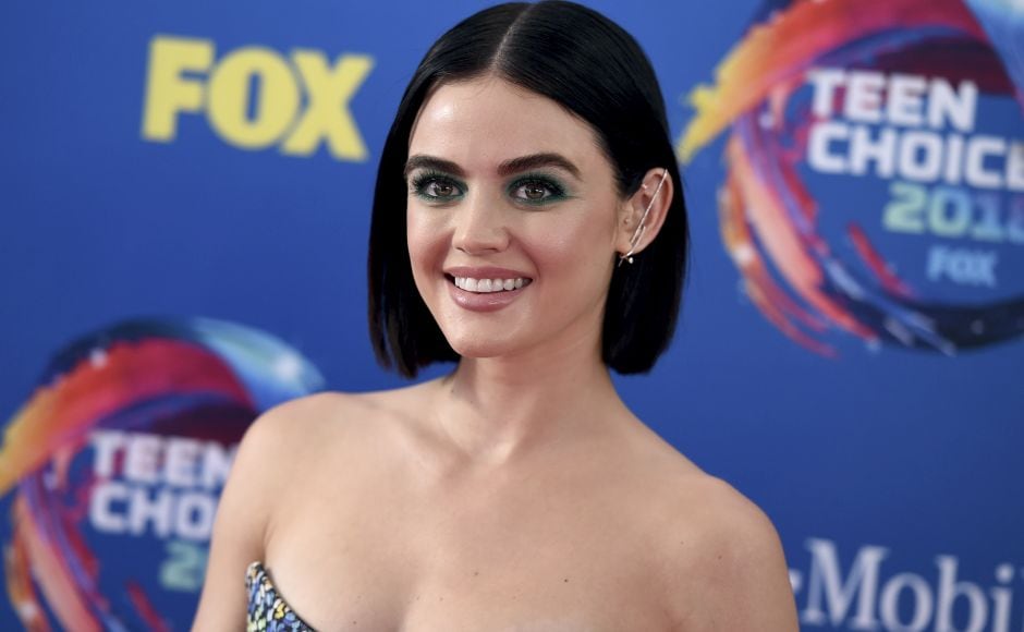 Lucy Hale arrives at the Teen Choice Awards at The Forum in Inglewood, California. Photo by Jordan Strauss/Invision/AP Lucy Hale arrives at the Teen Choice Awards at The Forum in Inglewood, California. Photo by Jordan Strauss/Invision/AP