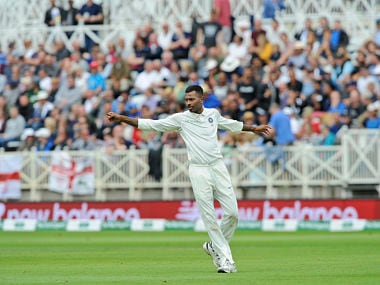 Hardik Pandya picked his maiden five-wicket haul on Day 2 of the Trent Bridge Test. AP