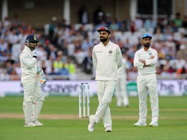 Virat Kohli declared the innings on 352/7, setting a difficult target of 521 runs for the hosts. AP