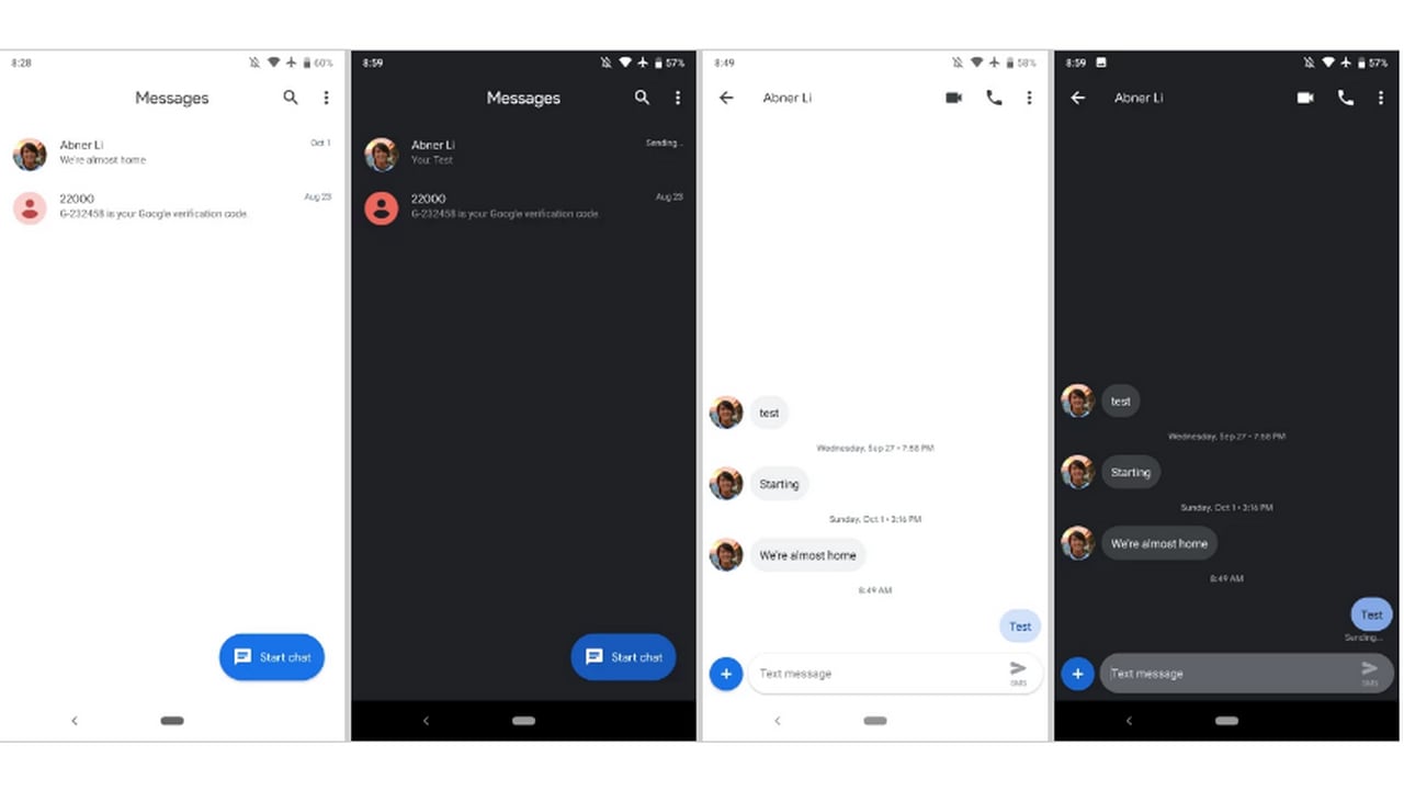 android messages dark mode apk