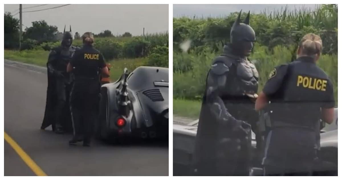 Batman in his Batmobile gets pulled over by Canadian police — for a selfie:  Today in Wait, What?-Entertainment News , Firstpost