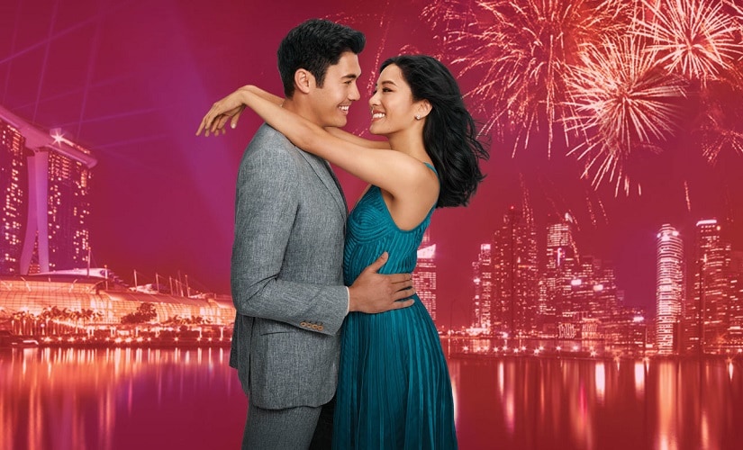 Henry Golding and Constance Wu in Crazy Rich Asians promotional banner. Image via Twitter
