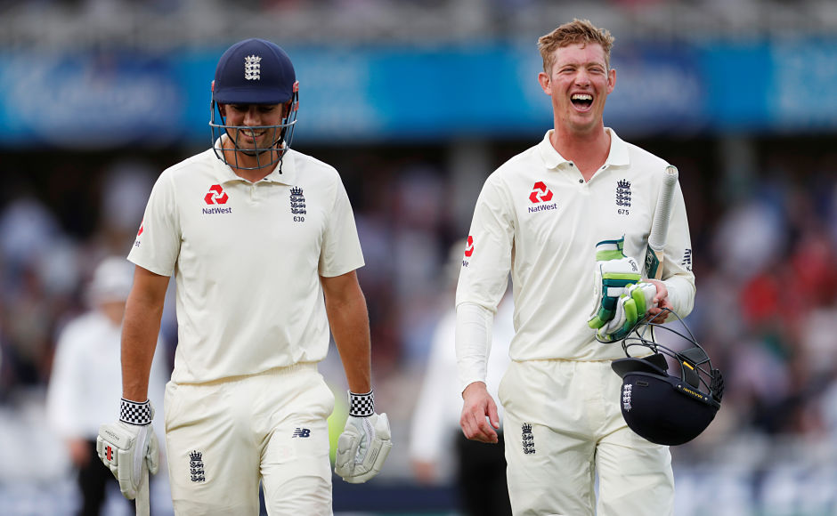England's Keaton Jennings and Alastair Cook leave the field on Day 3 with the score reading 23/0 and an improbable task of saving the Test. Reuters England's Keaton Jennings and Alastair Cook leave the field on Day 3 with the score reading 23/0 and an improbable task of saving the Test. Reuters