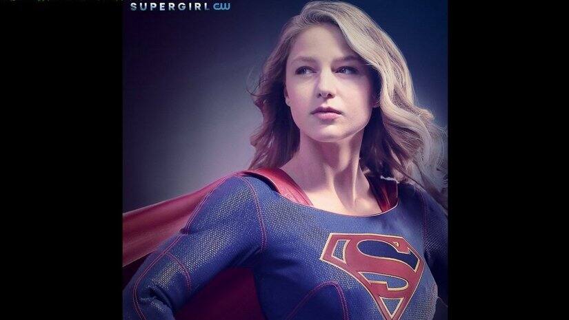 Melissa Benoist as in CW's Supergirl. Image via Twitter @TheCWSupergirl