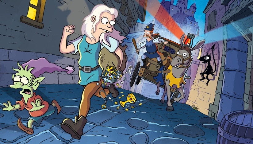 A still from Disenchantment. Netflix