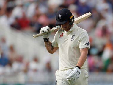 England’s Ben Stokes looks dejected as he walks off after losing his wicket to India’s Ravichandran Ashwin. Reuters