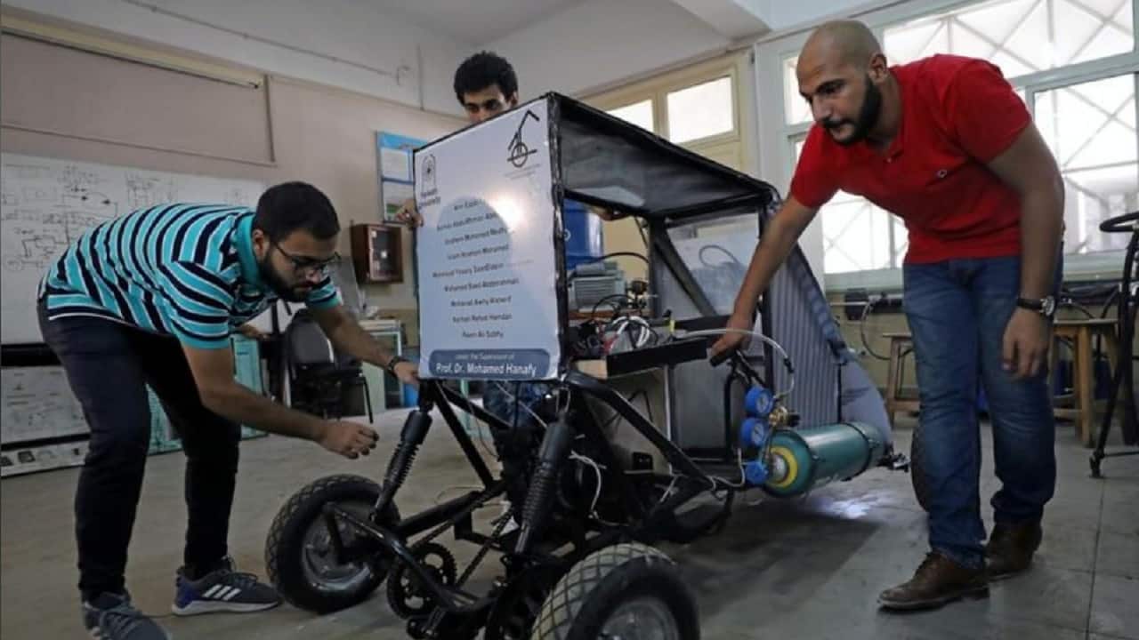 Towards clean energy Undergraduate students in Egypt design car that