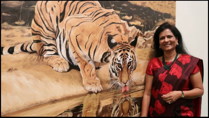 Artist Sushma Jain's work Satiated was also on display at the Jehangir Art Gallery. Firstpost/ Sachin Gokhale
