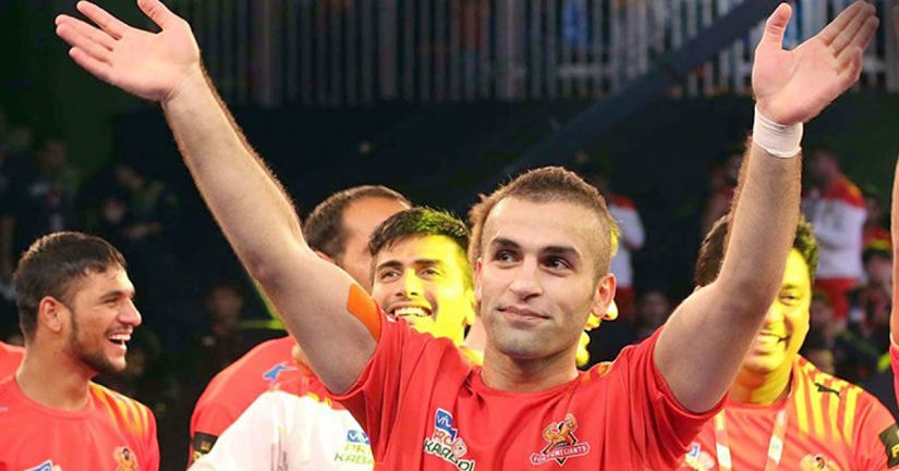 Iran's Fazel Atrachali is the most expensive defender in the Pro Kabaddi League. Image Courtesy: Twitter/@ProKabaddi