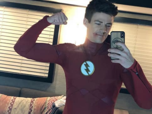 The Flash's Grant Gustin hits back at body shamers after picture of