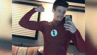The Flash's Grant Gustin hits back at body shamers after picture of actor in prototype costume gets leaked