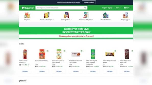 Flipkart to expand e-grocery store 'Supermart' to five-six Indian cities by year-end