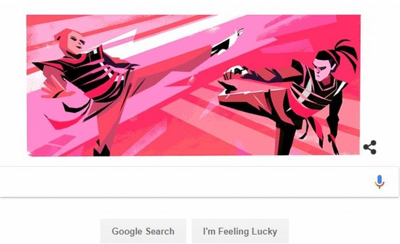 The Doodle also paid tribute to the multiple forms of martial arts which will be on display at the 18th Asian Games