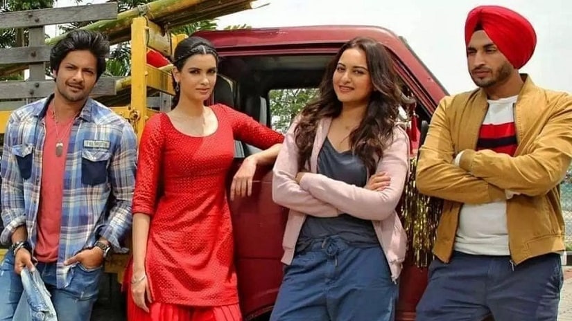 Diana Penty and Sonakshi Sinha in a promo still of Happy Phirr Bhag Jayegi . Image via Twitter