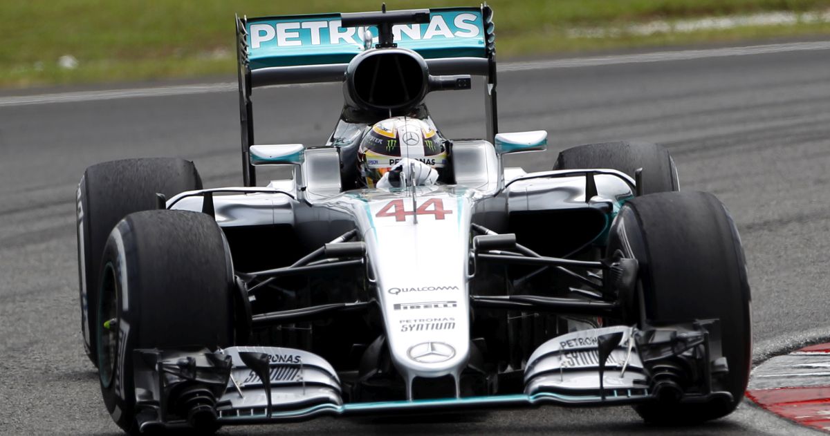 Mercedes driver Lewis Hamilton steers his car during the Malaysian Formula One Grand Prix in 2016. AP