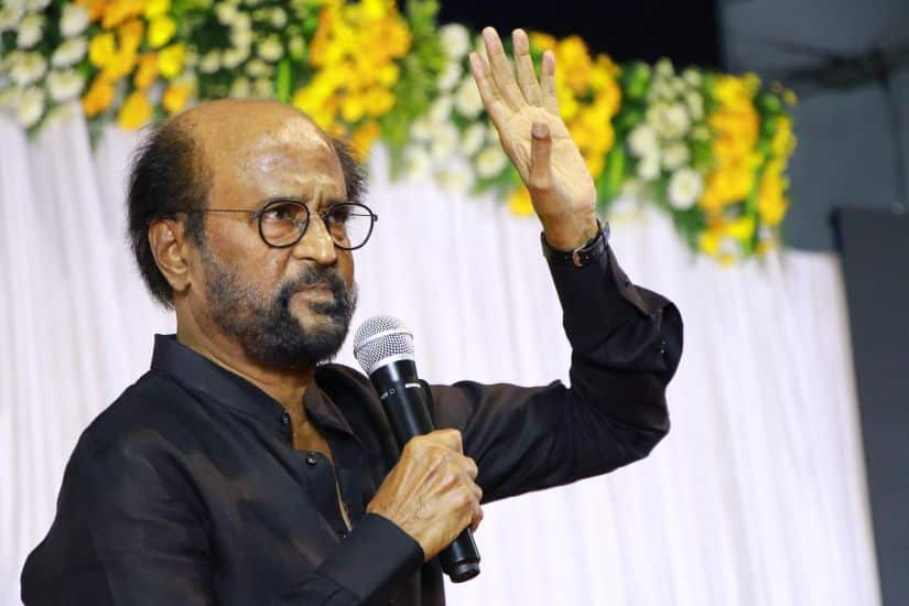 Rajinikanth speaks at Karunanidhi’s condolence meet