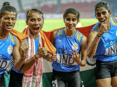 Asian Games 2018: India clinch fifth consecutive gold in women's 4x400m relay; Jinson Johnson wins men's 1500m Asian Games 2018: India clinch fifth consecutive gold in women's 4x400m relay; Jinson Johnson wins men's 1500m