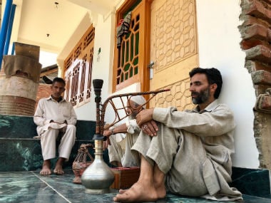 Mushtaq Ahmad Bhat, elder brother of Shamima, at his house where she was killed on Friday. Image courtesy: Sameer Yasir