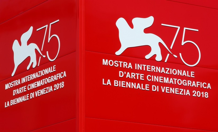 The logo of the 75th Venice Film Festival is seen in Venice, Italy August 28, 2018. REUTERS/Tony Gentile - RC1A238FF3B0