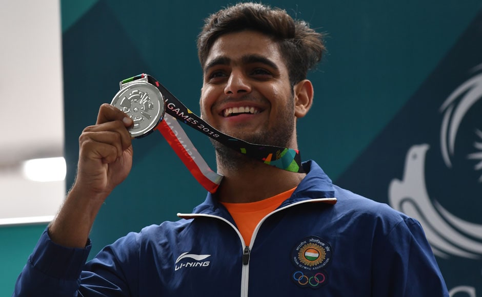19-year-old Lakshay Sheoran shot 39 out of 45 to win a silver medal in men's trap shooting. AFP 19-year-old Lakshay Sheoran shot 39 out of 45 to win a silver medal in men's trap shooting. AFP