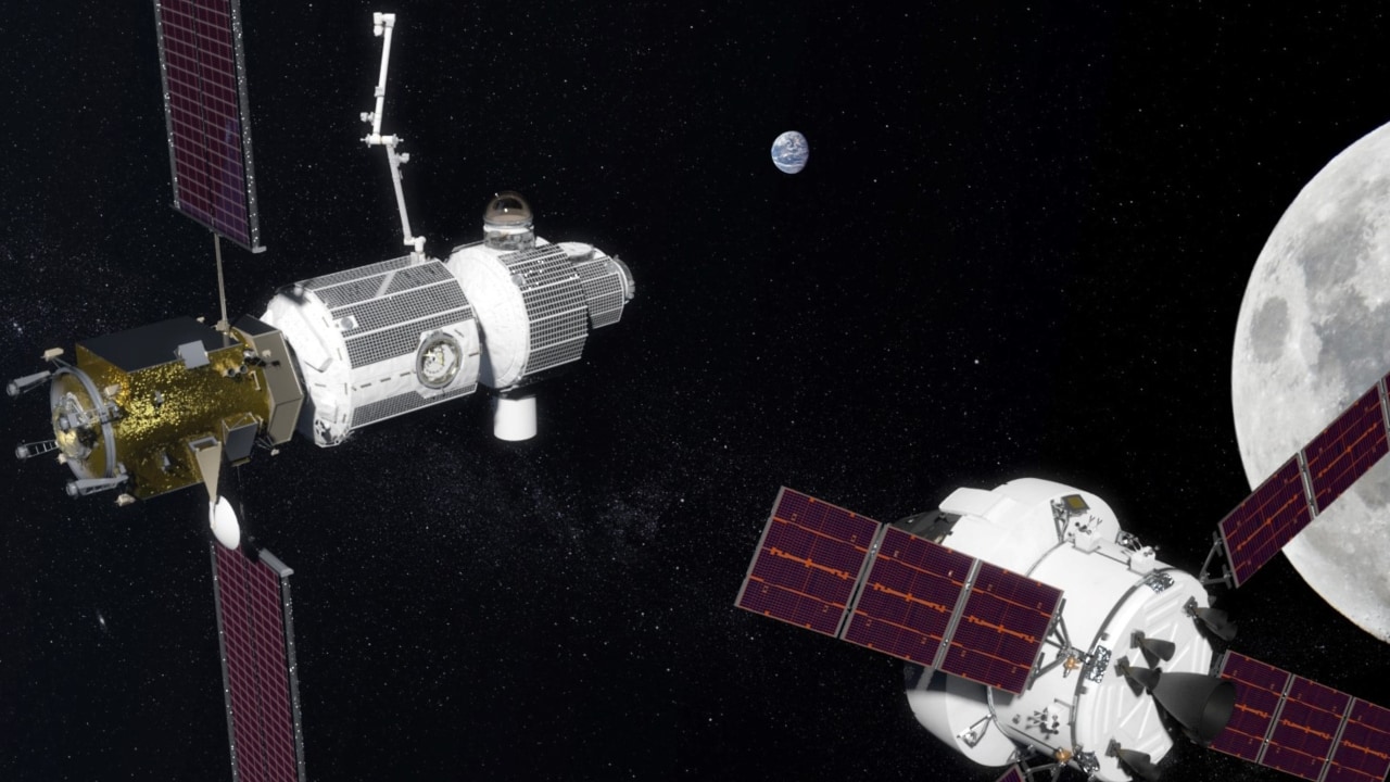 A rendition of the Deep Space Gateway that will orbit the moon, if successful. Image courtesy: NASA