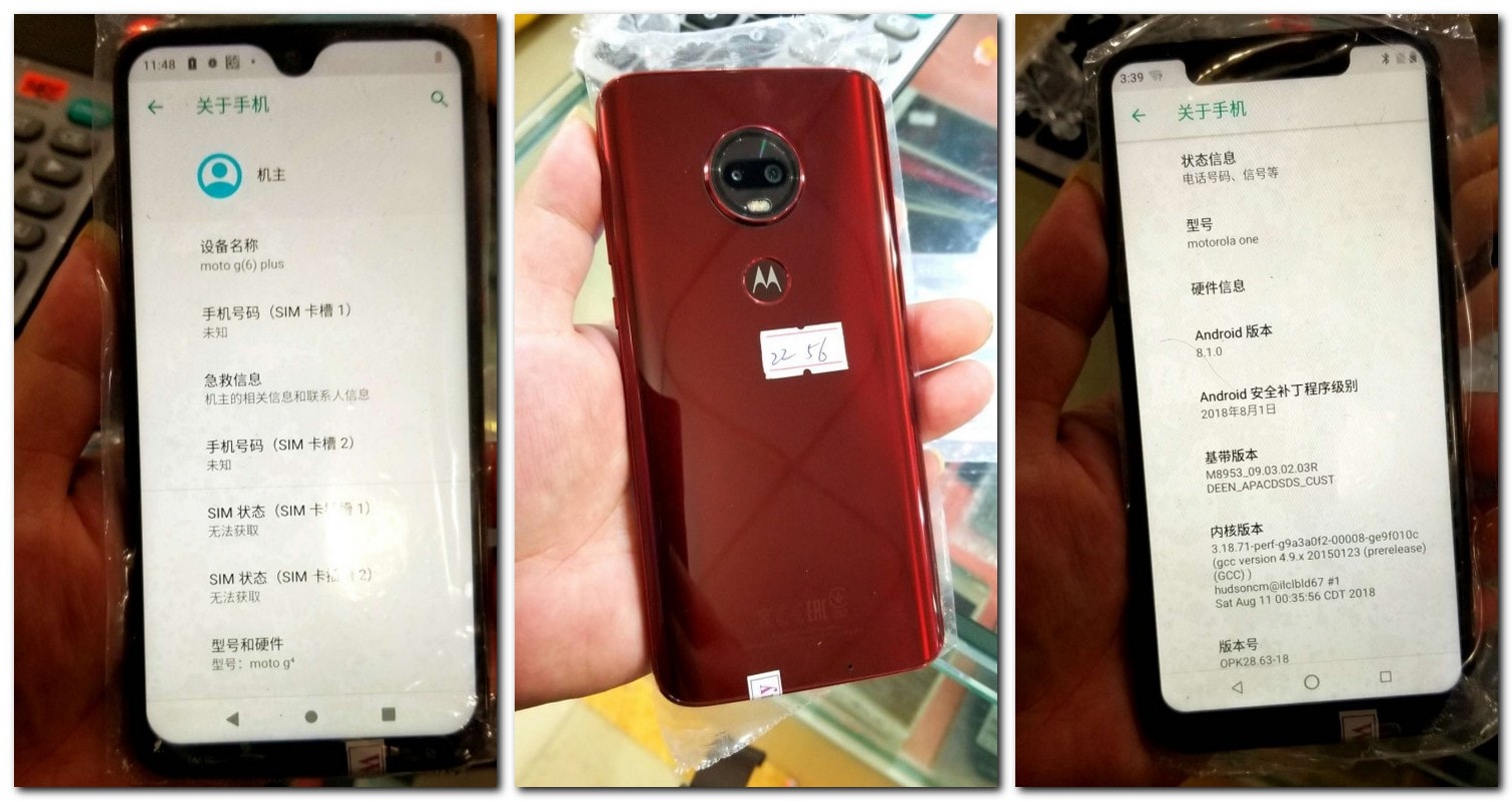 Motorola smartphone with a waterdrop notch followed by what looks like the global variant of the Motorola P30. Image: Slashleaks
