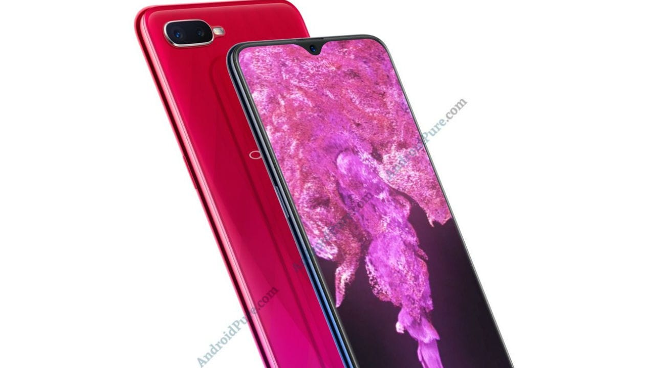 Leaked image of Oppo F9. AndroidPure. 