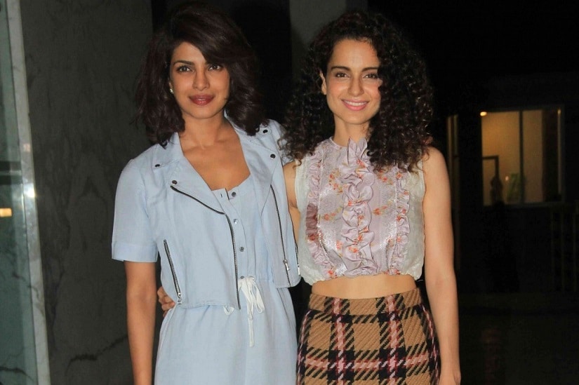 Priyanka Chopra (L) and Kangana Ranaut. Image via Twitter