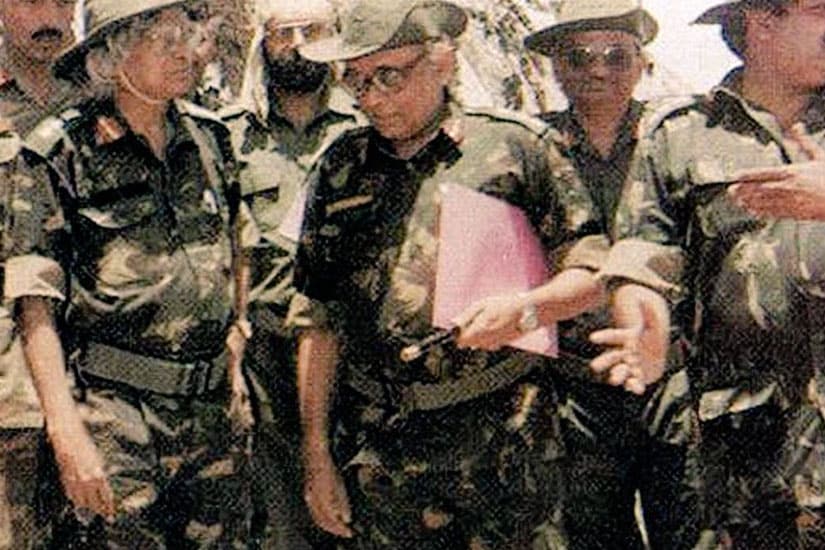 File image of Dr APJ Abdul Kalam and other nuclear scientists in disguise at the Pokhran test site. Twitter @Dev_Fadnavis