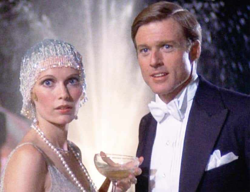 Redford played Jay Gatsby opposite Mia Farrow’s Daisy Buchanan in The Great Gatsby