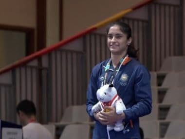 Vinesh Phogat created history by becoming the first Indian woman wrestler to win a gold medal at the Asian Games. Screengrab