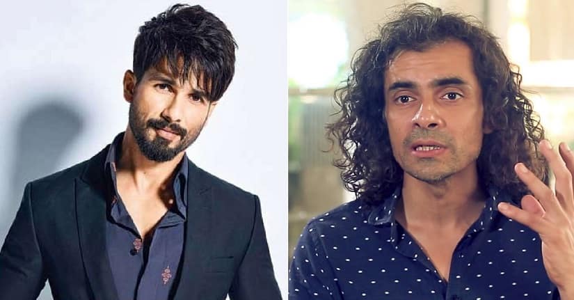 Shahid Kapoor (L); Imtiaz Ali. Images via Twitter