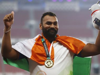 Athletics - 2018 Asian Games - Men's Shot Put Medal Ceremony - GBK Main Stadium, Jakarta, Gold medallist Tajinderpal Singh Toor on the podium. Reuters